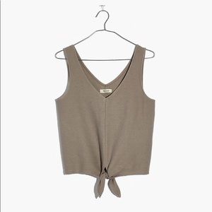 Madewell Texture and Thread tie front tank top